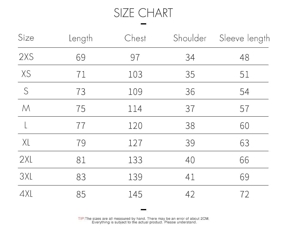 KIMONO SIZE CHART - Anime Kimono Shop