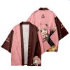 Anime SPY X FAMILY Kimono Cosplay Costume Anya Forger Kimono Haori Cloak Harajuku Tops Bathrobe Halloween 3 - Anime Kimono Shop